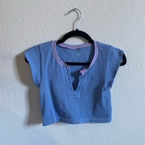 Urban Outfitters Seamless Blue Pink Top